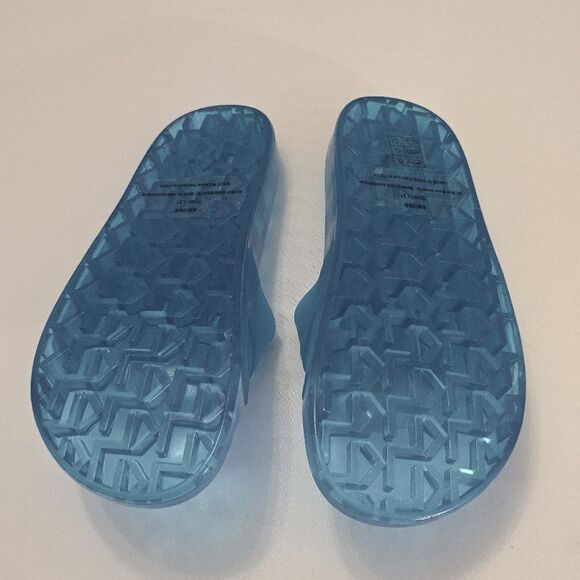 BRAND NEW KARL LAGERFELD TEAL SLIDE with CRYSTAL DETAILS SANDAL R3 - Picture 11 of 16